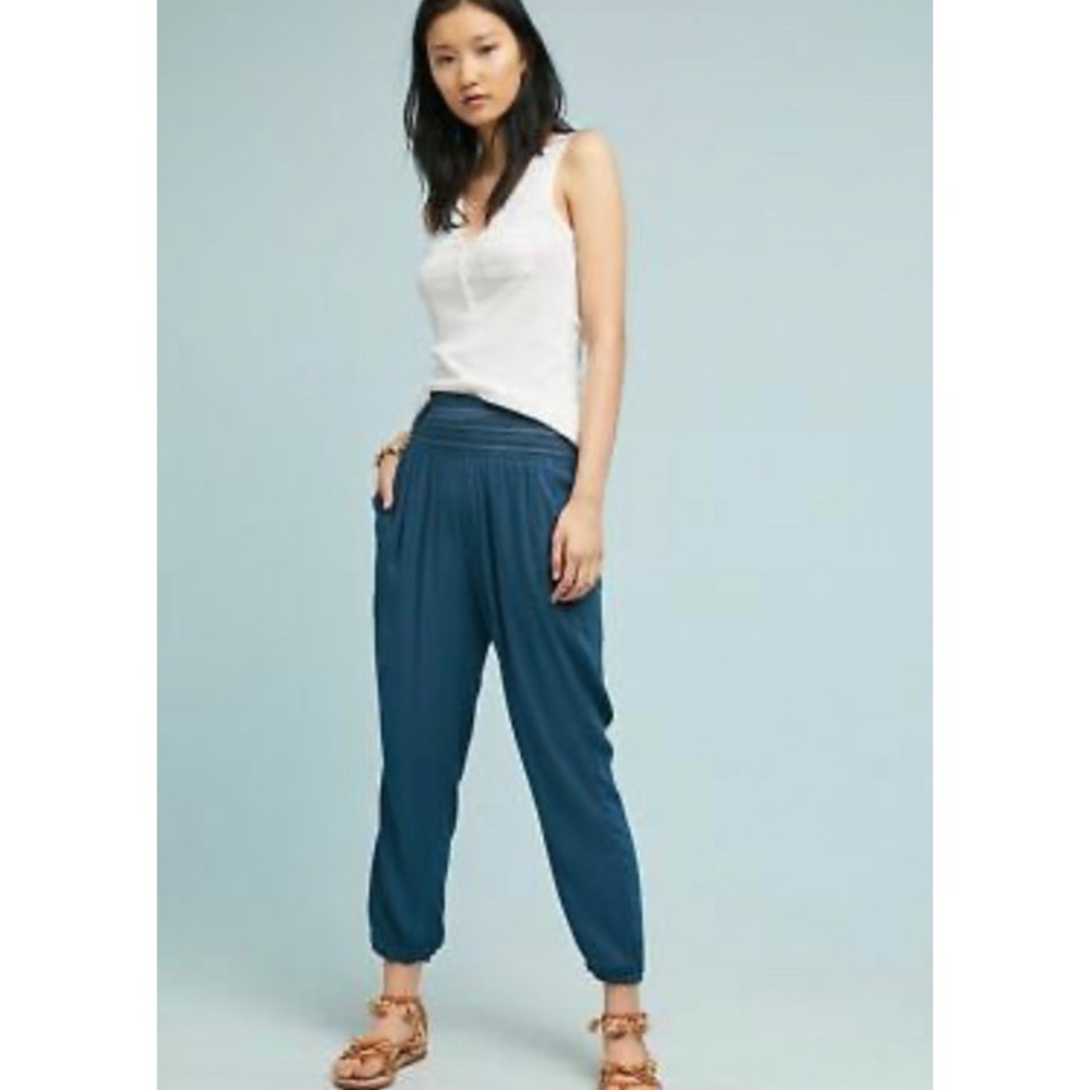 Anthropologie Blue Jogger Pants